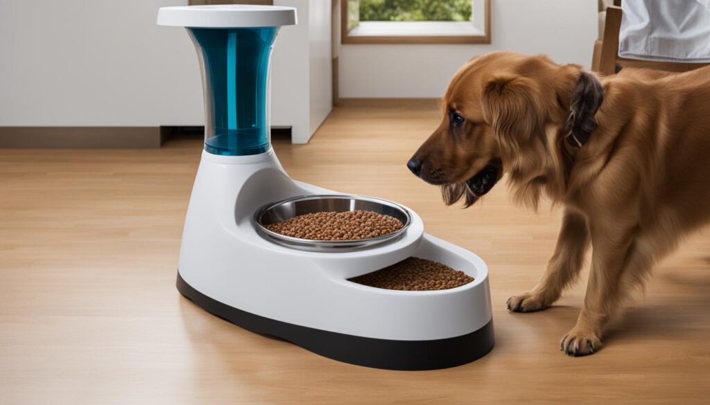 gravity-based automated dog feeders
