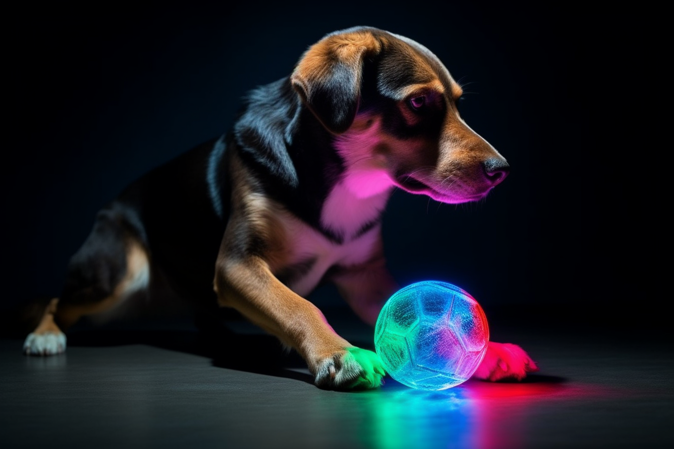light-up interactive dog toy